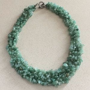 Jade multi strand necklace